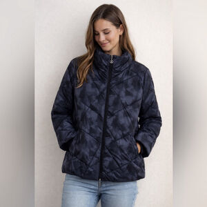 DOLCEZZA Women's Navy Quilted Jacket NWT size S